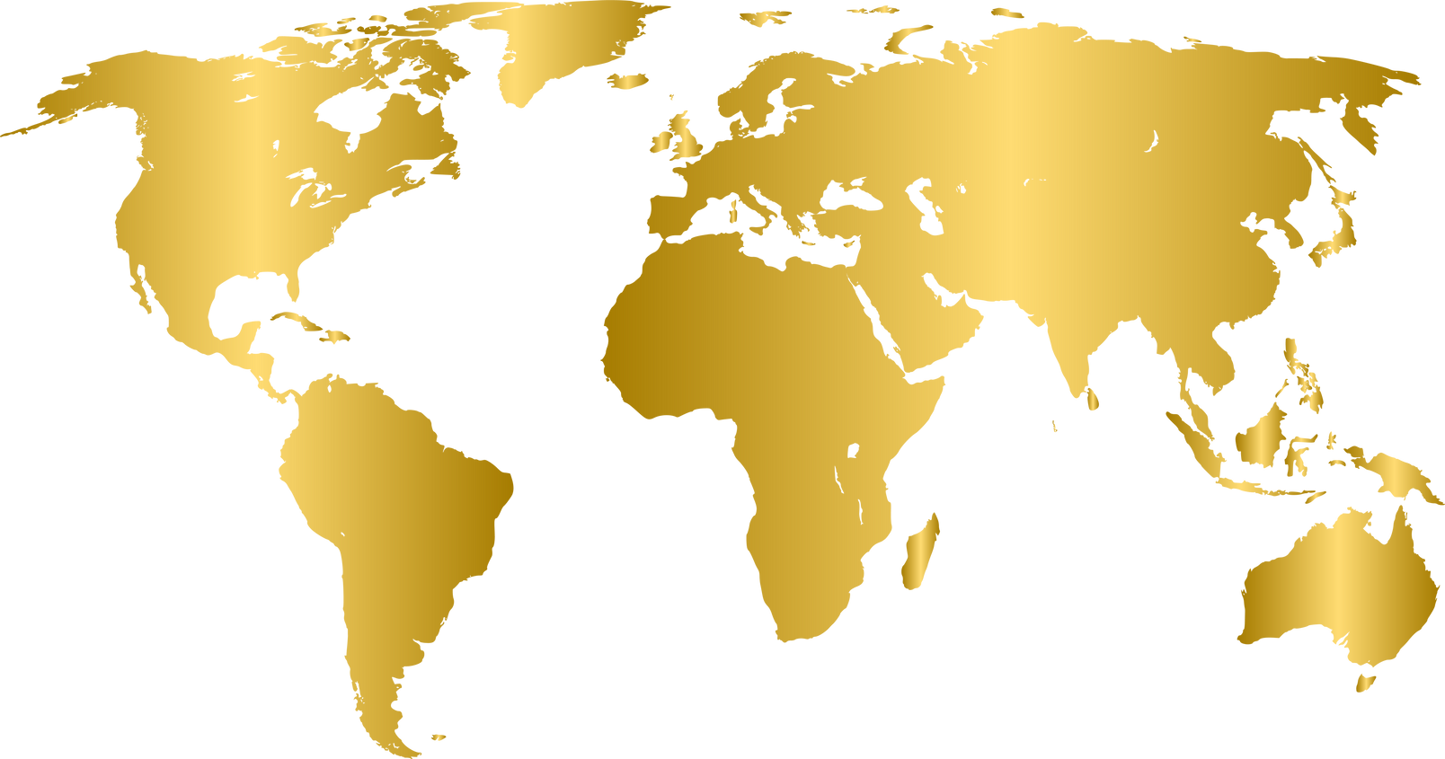 Golden world map